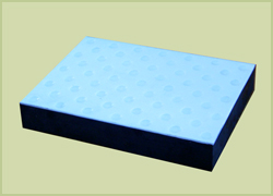 Teflon slide rubber bearings